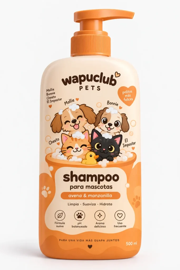 Shampoo Wapuclub Pets — La pandilla completa 🧡🐾