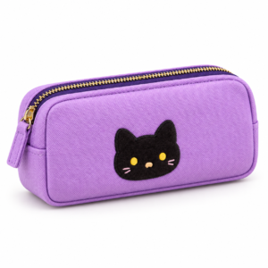Lapicera Gatito Negro Lila 🐾